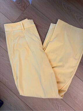 Yellow Tailored Dress Pants